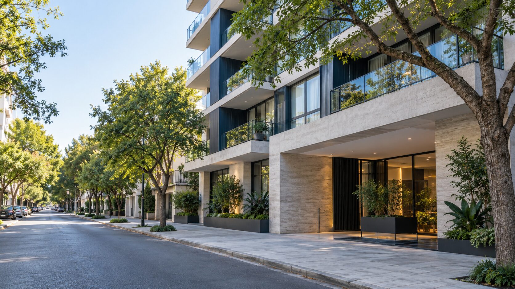 Edificio residencial moderno, imagen ilustrativa